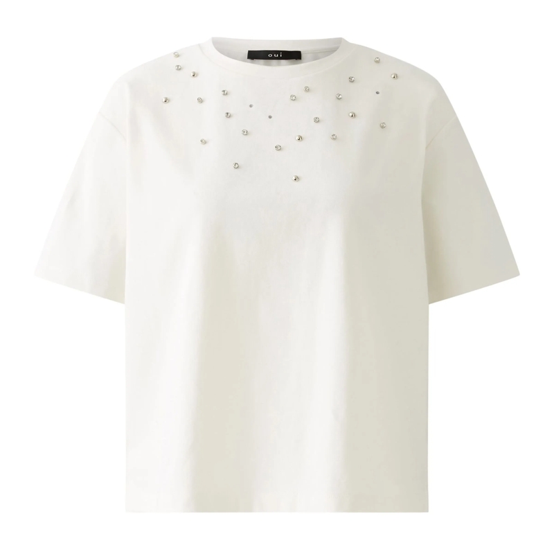 Oui Top T-Shirt offwhite