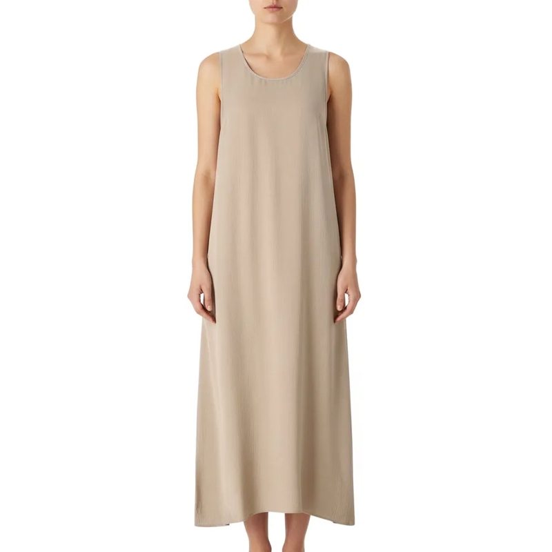 Peserico Robe longue Midikleid mit Schmuckdetails braun(Image 2)