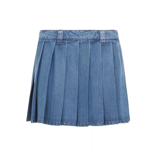 Miu Miu Blue Lyocell Skirt Blue 