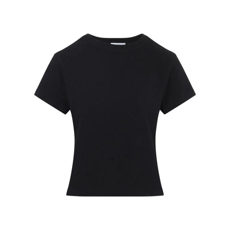 Agolde T-Shirt Minimalist Cropped T-Shirt In Regenerative Cotton Black