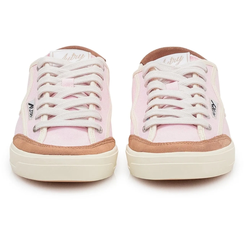 Autry International Low-Top-Sneaker Sneakers in Tela Rosa e Beige rose(Image 2)