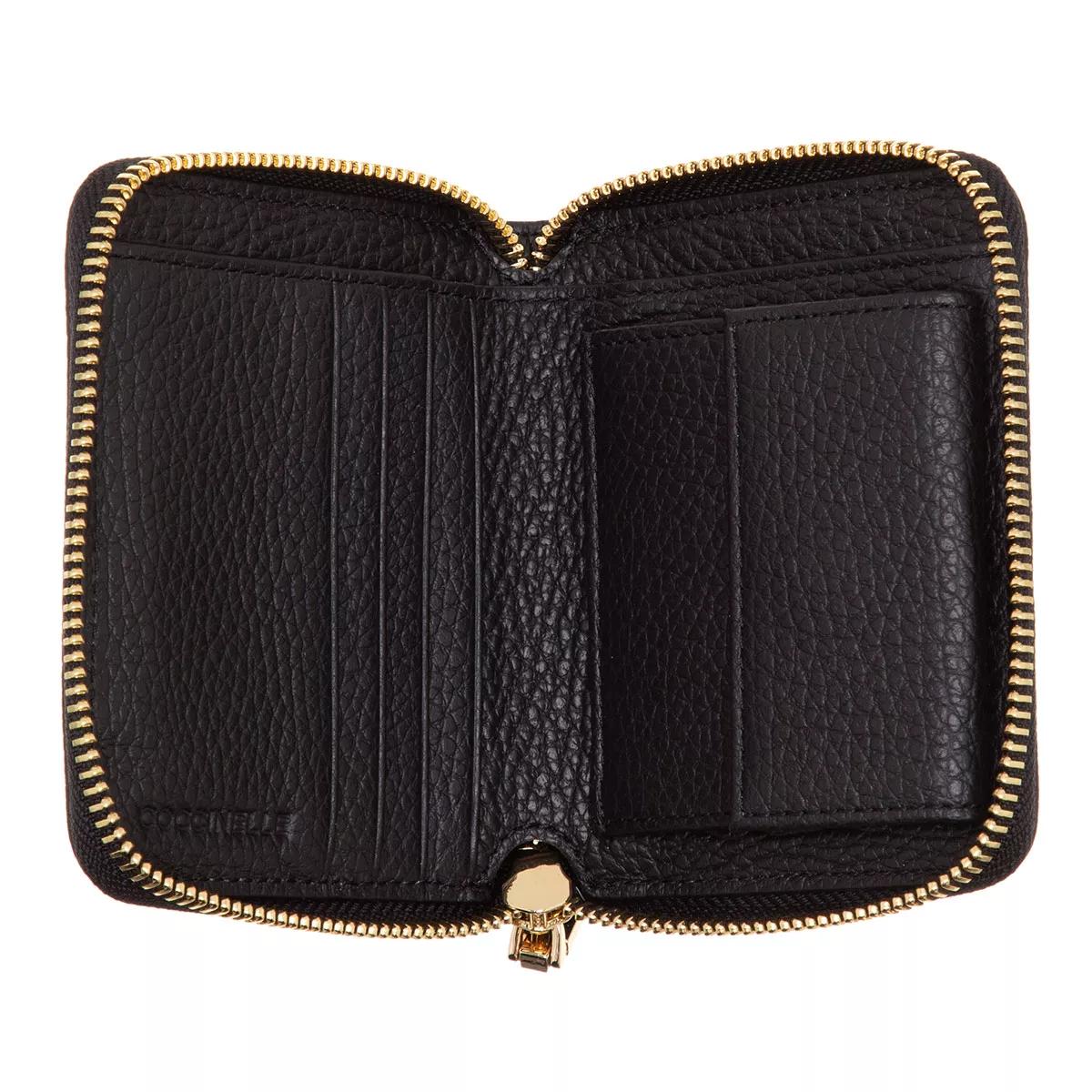 Coccinelle Metallic Soft Noir Zip Around Wallet