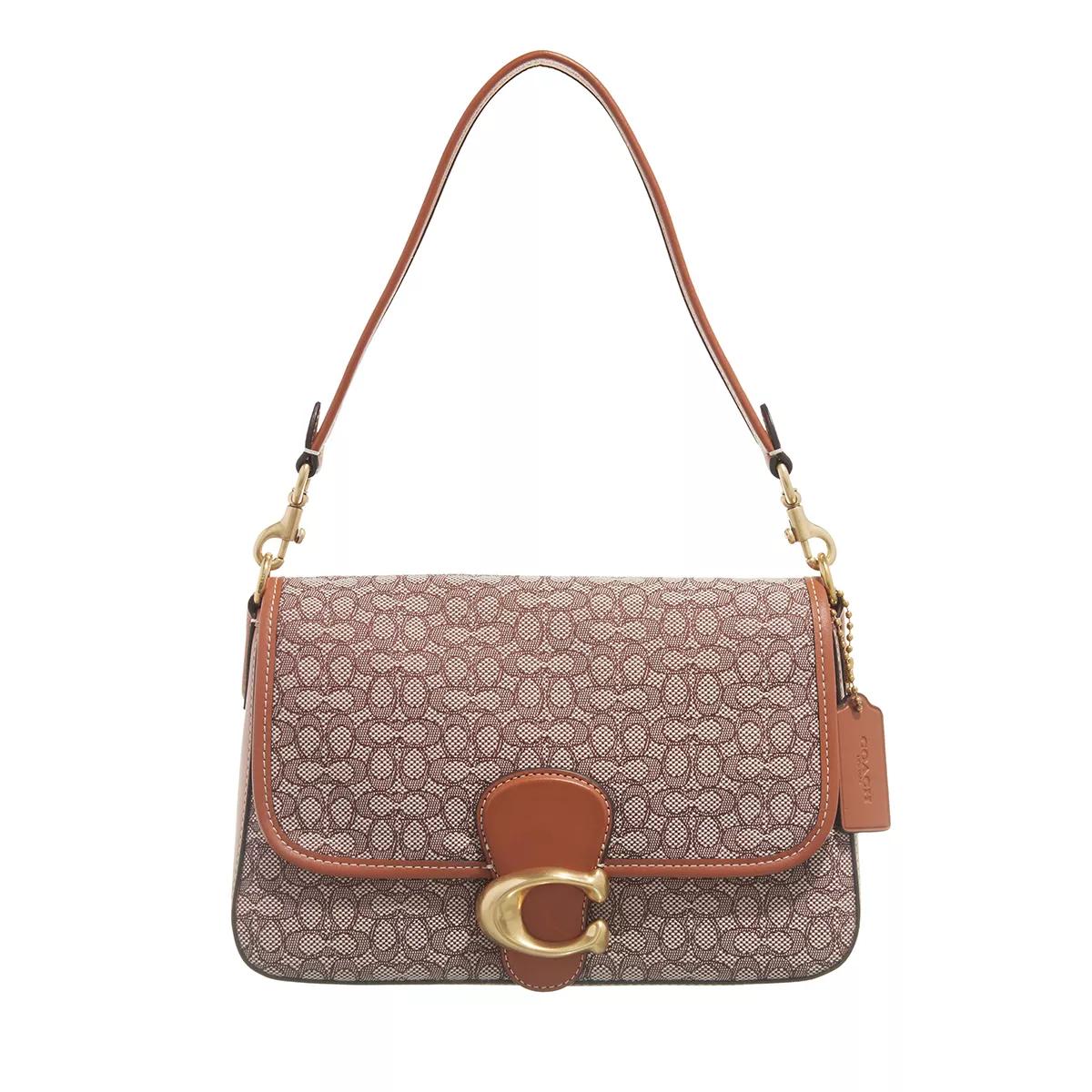 Coach Mini Signature Jacquard Soft Tabby Shoulder Bag B4/Cocoa