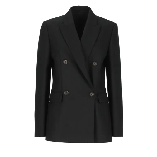 Brunello Cucinelli  Wool And Cashmere Double-Breasted Jacket Black