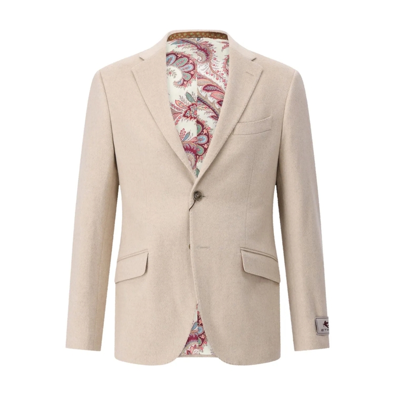 Etro Veste de costume Sakko aus Kaschmir beige
