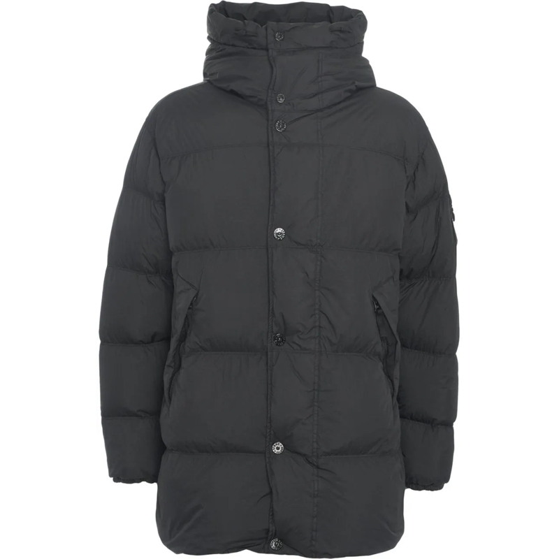 Stone Island Minikleid Hooded down jacket schwarz