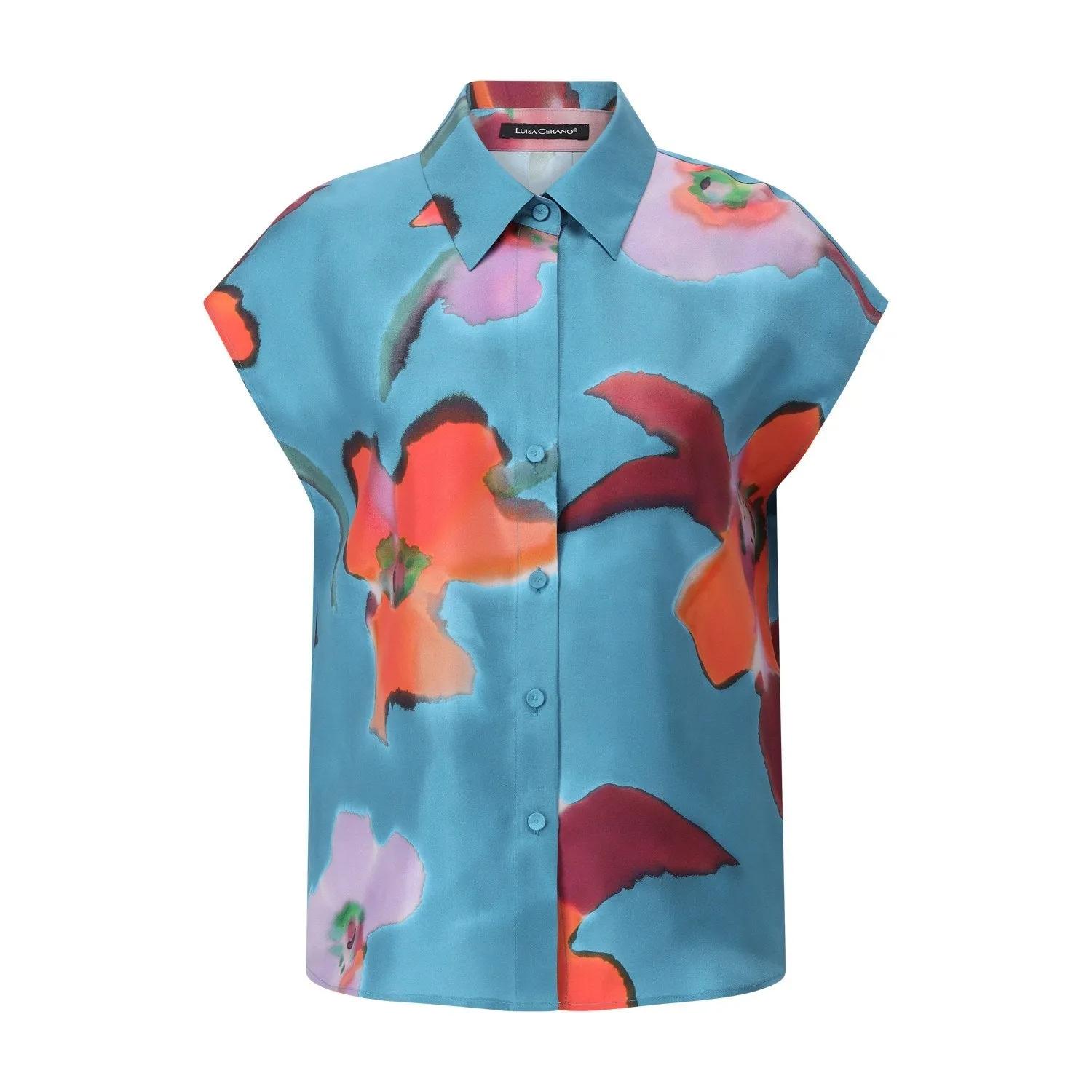 Thumbnail - Luisa Cerano - Bluse mit Print - Größe 36 - blau