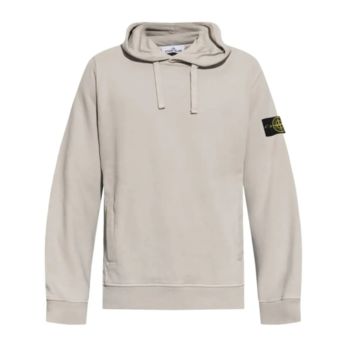 Stone Island Compass-Badge Cotton Hoodie Grey Hoodie