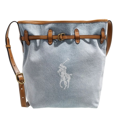 Polo Ralph Lauren Bucket Bag Medium Light Blue Borsa a secchiello