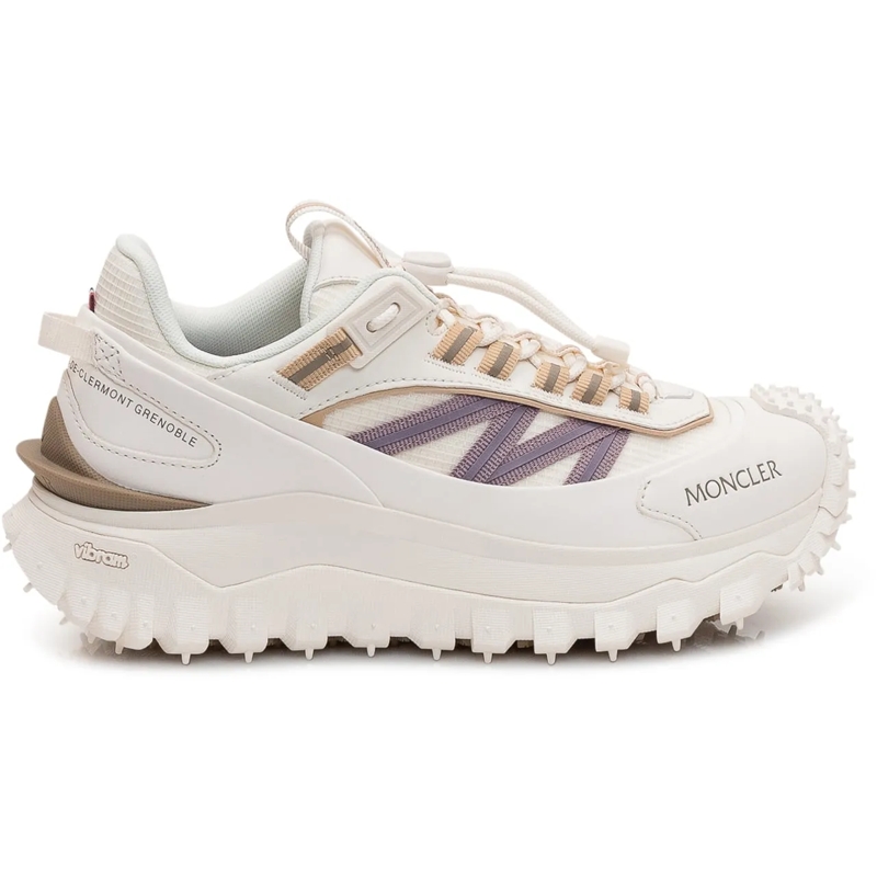 Moncler Low-Top-Sneaker Sneaker Trailgrip Low con Lacci e Suola Dentellata weiß