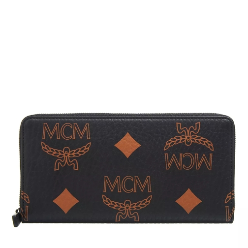MCM Aren Zipped Wallet Large Black Portemonnaie mit Zip-Around-Reißverschluss