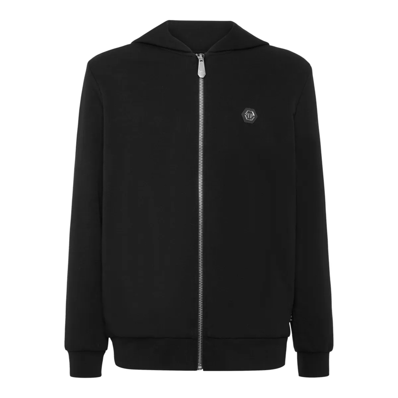 Philipp Plein Top Hoodie Sweatjacket Skull schwarz