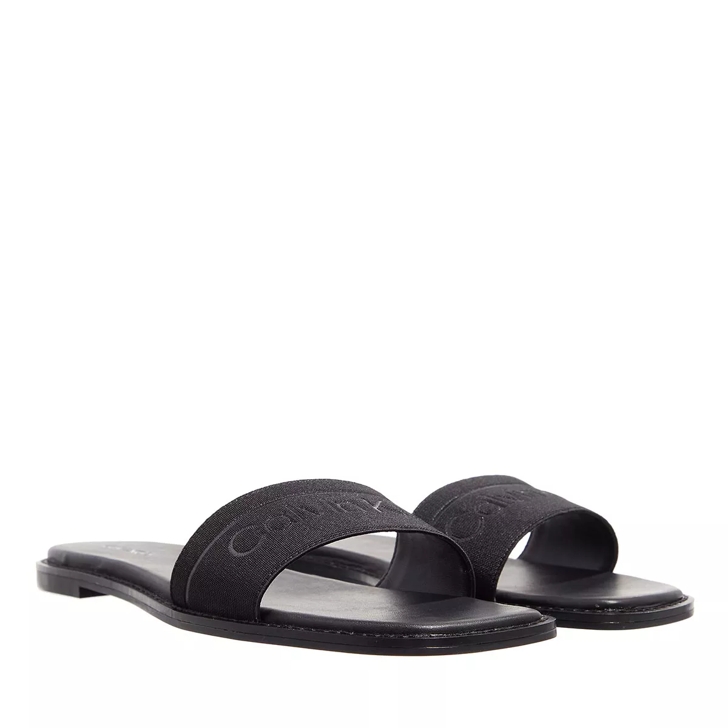 Black best sale ck slides