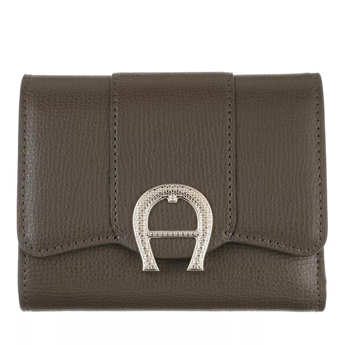 AIGNER Wallet Country Green Tri Fold Wallet