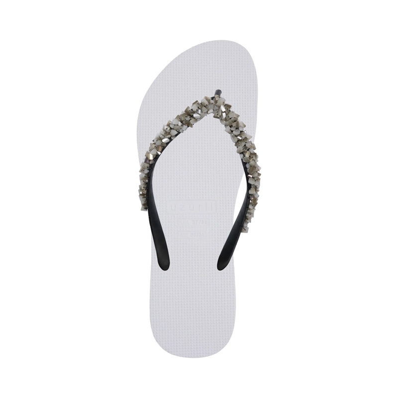 UZURII Flip Flops Zehentrenner Classic Aby Silver weiss(Image 3)