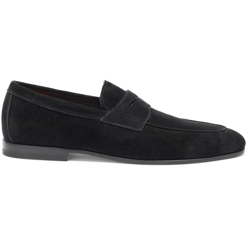 Santoni Mocassin Men's suede Carlo loafer weiß
