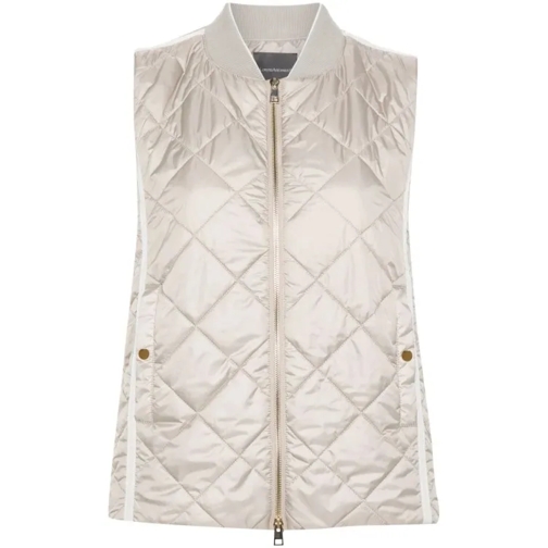 Lorena Antoniazzi Ribbon-Stripes Quilted Gilet Neutrals 