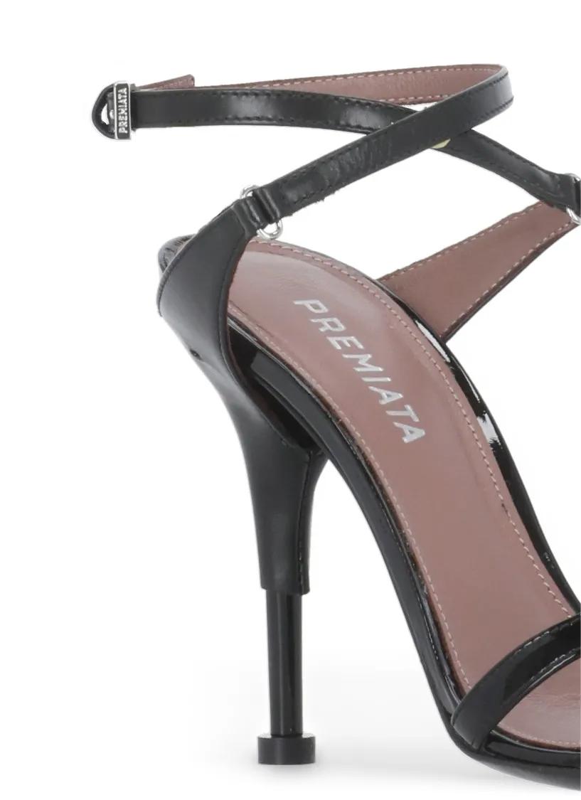 Thumbnail - Premiata Sandalen - Black Polished Leather Sandals - Gr. 38 (EU) - in Schwarz - für Damen