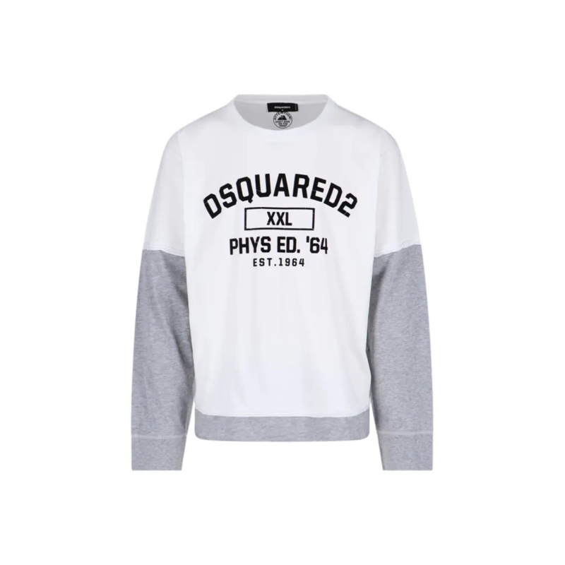 Dsquared2 Top met lange mouwen Logo Print T-Shirt – White White