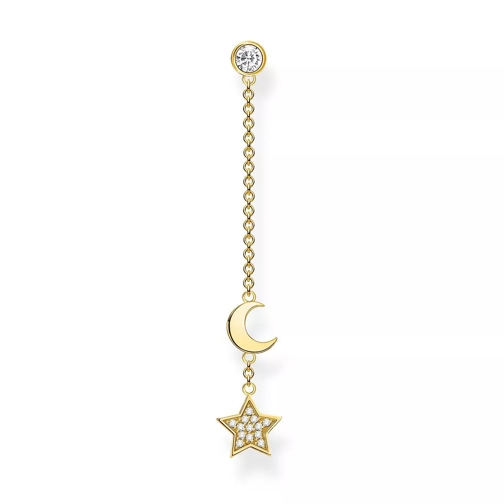 Thomas Sabo Single Earring Star & Moon Pearl White Pendant d'oreille