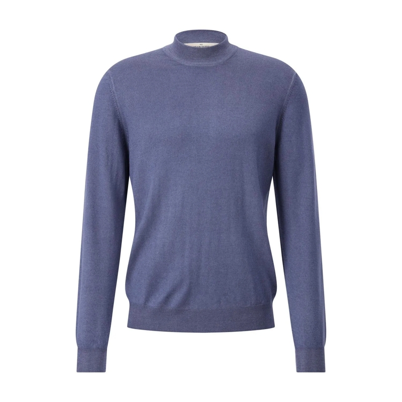 Gran Sasso Rollkragenpullover Strickpullover aus Wolle blau(Image 11)