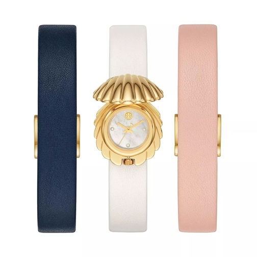 Tory Burch The Shell Watch Set Stainless Steel Gold Dresswatch