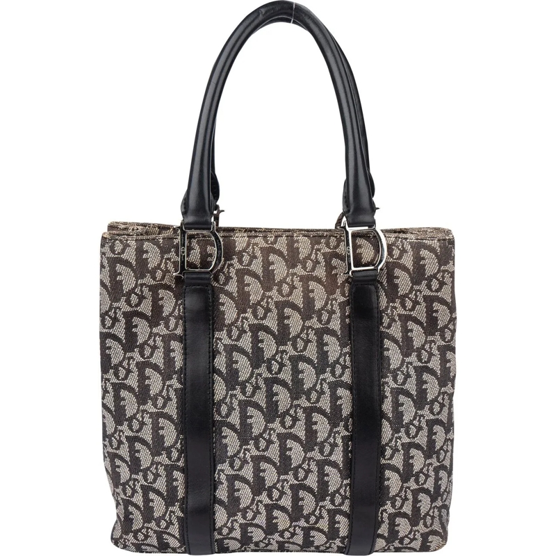 Christian Dior Schultertasche Christian Dior Trotter Monogram Handbag schwarz