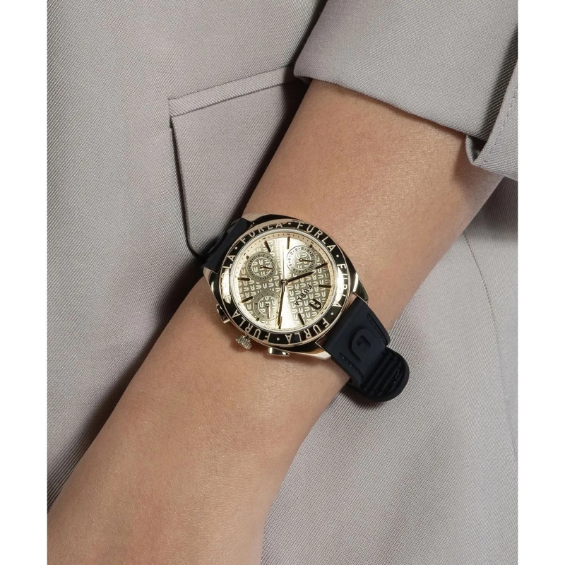 Furla Quarzuhr Analoge Quarzuhr Furla Logos schwarz(Image 3)