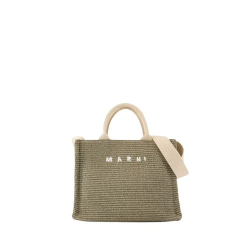 Marni Tote Small Shopper Bag - Cotton - Green Green