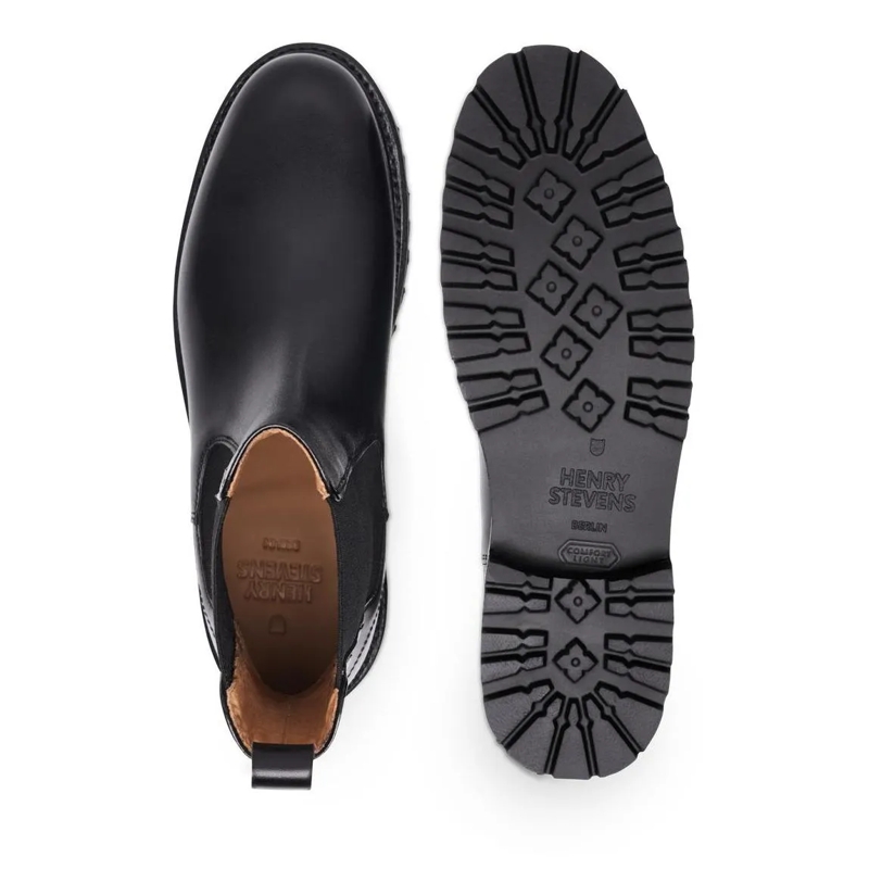 Henry Stevens Chelsea Boots Der Bonnie Boot aus Boxcalf verfügt über e schwarz(Image 3)