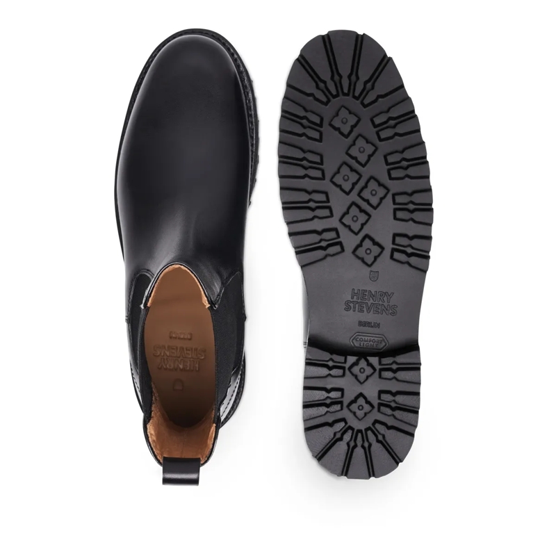 Henry Stevens Chelsea Boots Der Bonnie Boot aus Boxcalf verfügt über e schwarz(Image 4)