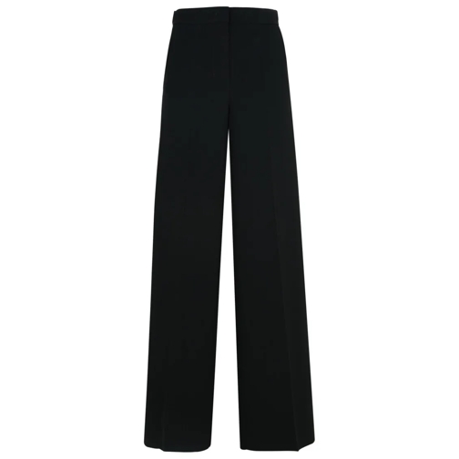 Max Mara Leccio' Black Triacetate Blend Pants Black 