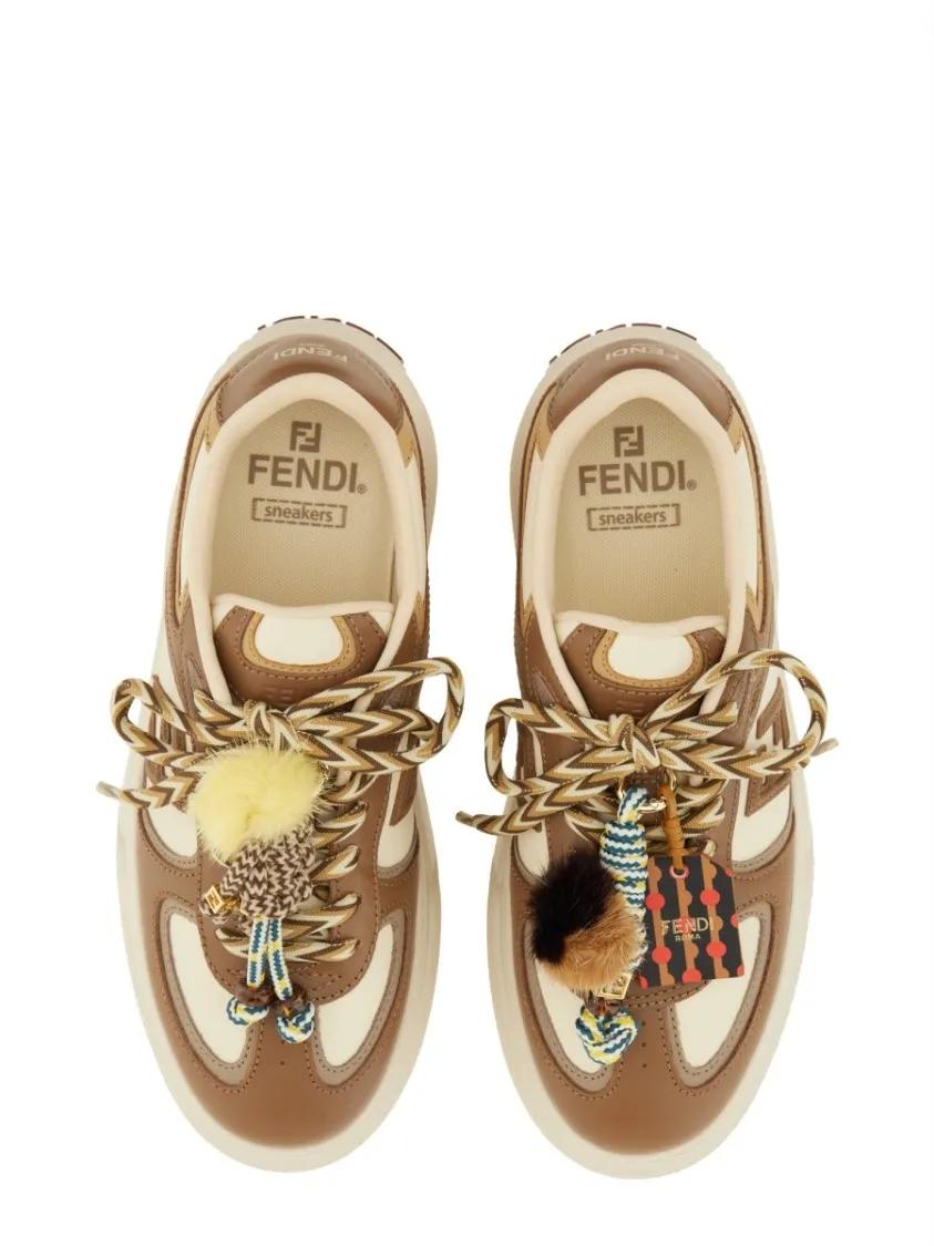 Thumbnail - Fendi Low-Top Sneaker - "Fendi Match" Sneaker - Gr. 41 (EU) - in Braun - für Damen