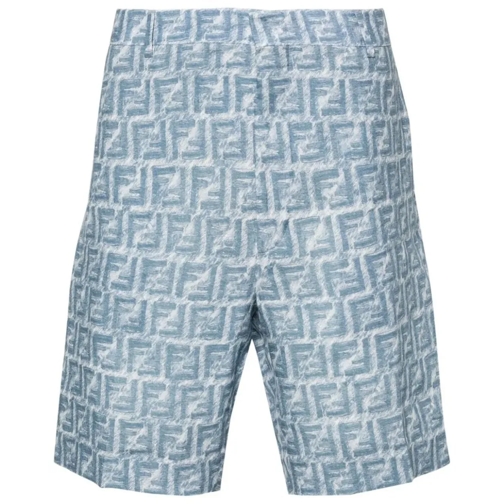 Fendi T-Shirts Fendi Linen Bermuda Shorts blau