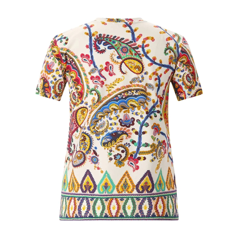 Etro T-Shirt T-Shirt mit Paisley-Muster mehrfarbig(Image 3)