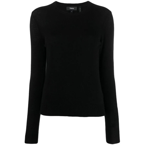 Theory Pull Cashmere Crew Neck Sweater Black