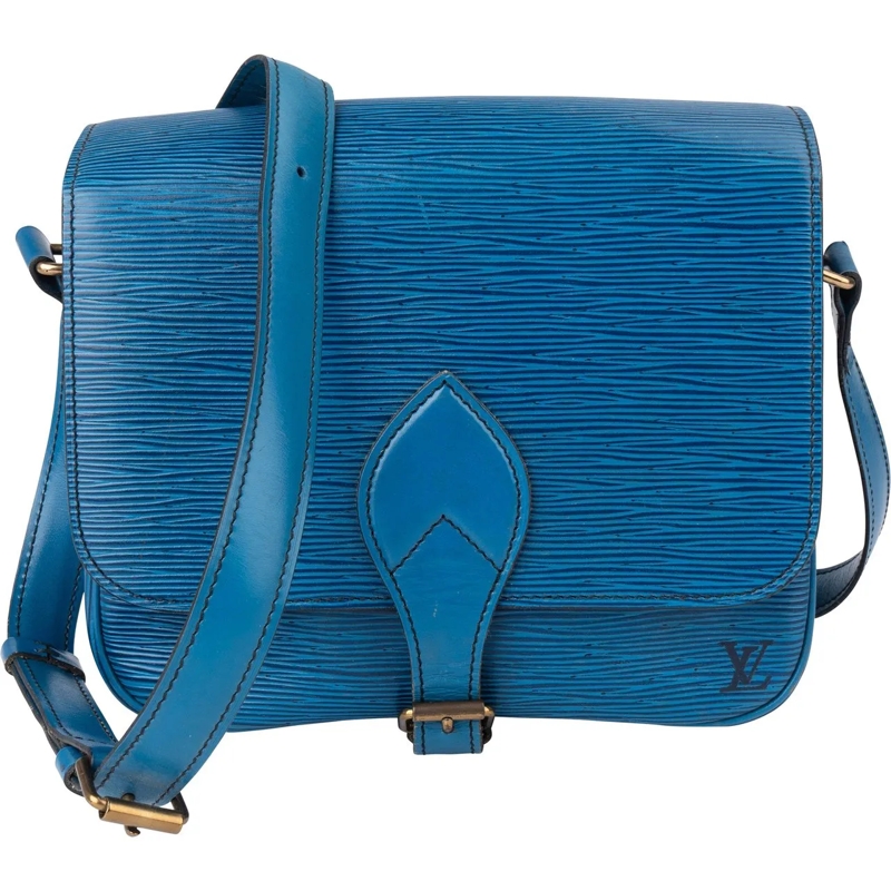 Louis Vuitton Tote Louis Vuitton Blue Epi Leather Cartouchiere MM Cro blau