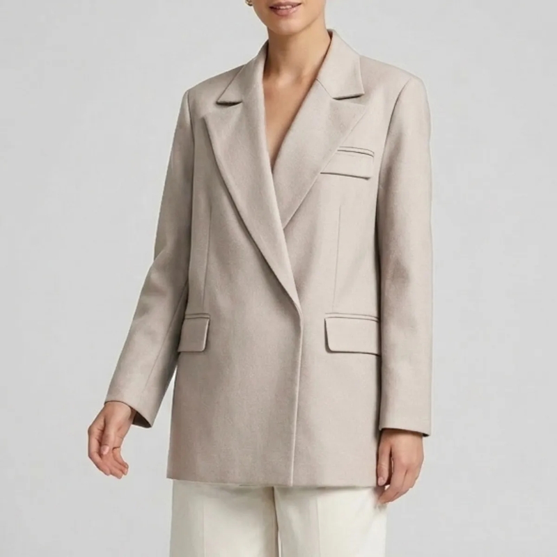 Helene Galwas Blazer Oversize Blazer aus Wolle JESSICA beige(Image 2)