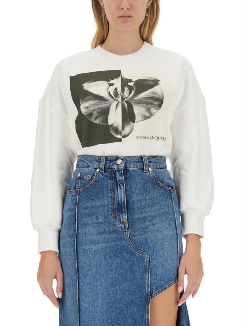 Thumbnail - Alexander McQueen - Sweatshirt With Logo - Größe 38 - weiß