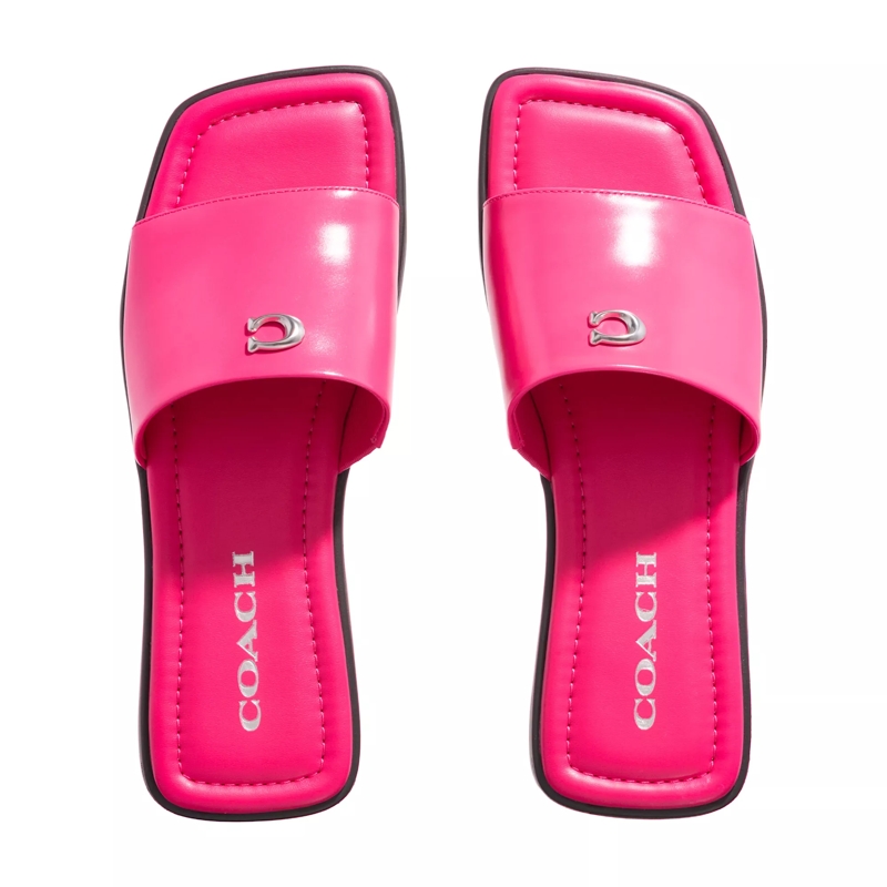 Coach Slides Florence Leather Sandal dragonfruit(Image 4)