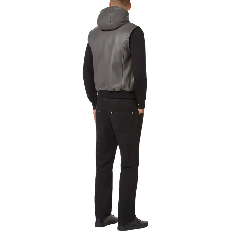 BILLIONAIRE Weste Lederweste grau(Image 2)