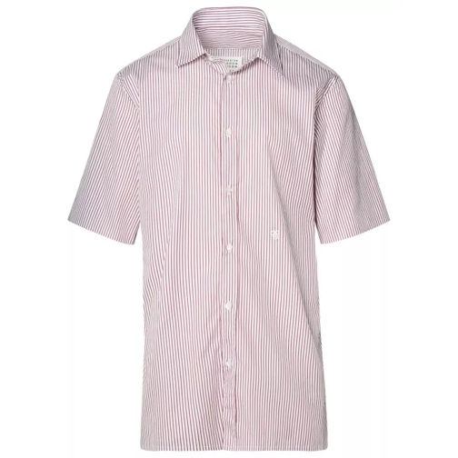 Maison Margiela Two-Tone Cotton Shirt Pink 