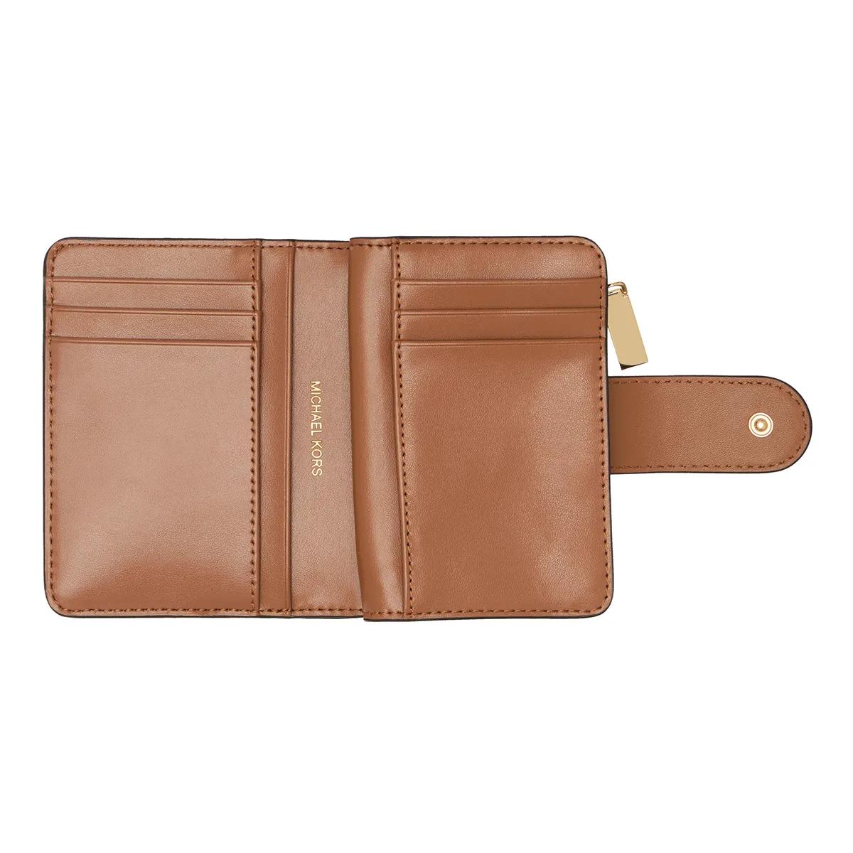 Michael kors brown leather wallet hotsell