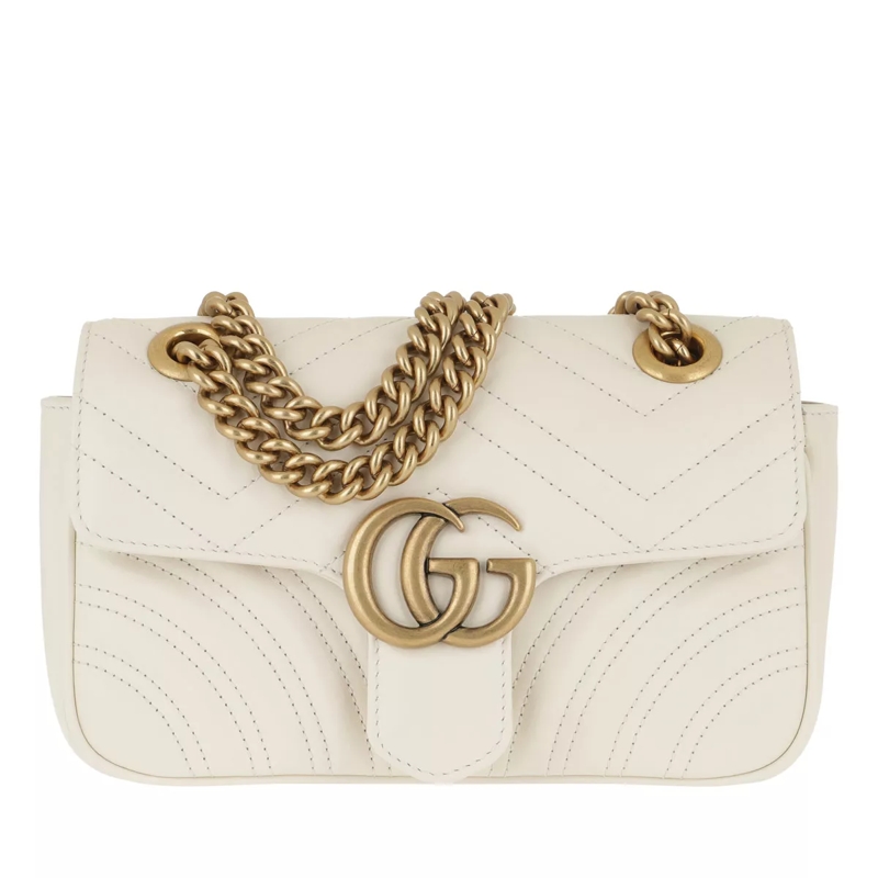 Gucci Crossbody Bag GG Marmont 2.0 Shoulder Bag Leather White