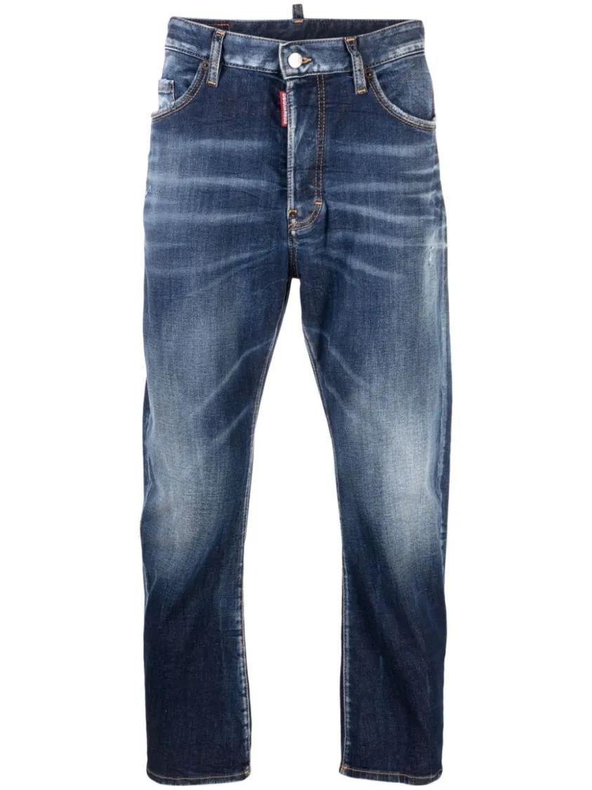 Dsquared2 - Indigo Blue Cotton Washed Denim Jeans - Größe 44 - blau