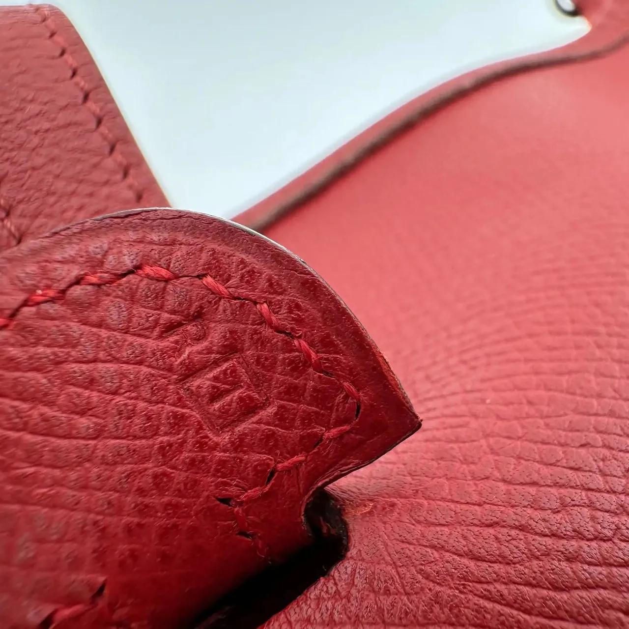Thumbnail - Hermès Hobo Bags - Hermes Evelyne 29 Rubis Taurillon Clemence Palladi - Gr. unisize - in Rot - für Damen