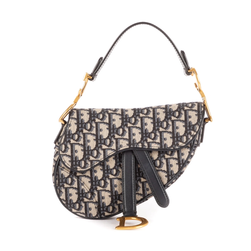 Christian Dior Crossbody Bag Saddle Pouch marineblau