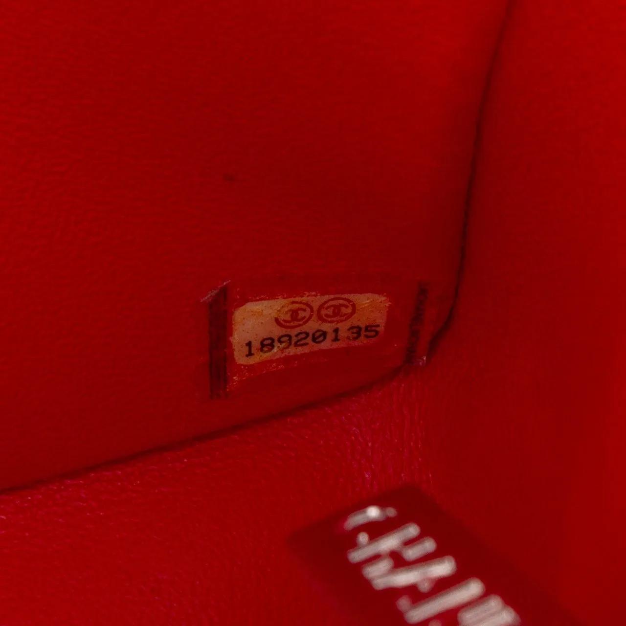 Thumbnail - Chanel Hobo Bags - Mini Square Classic Patent Striped Single Flap - Gr. unisize - in Orange - für Damen