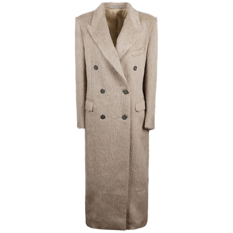 Tagliatore Manteaux de tanche Alpaca And Virgin Wool Coat Neutrals