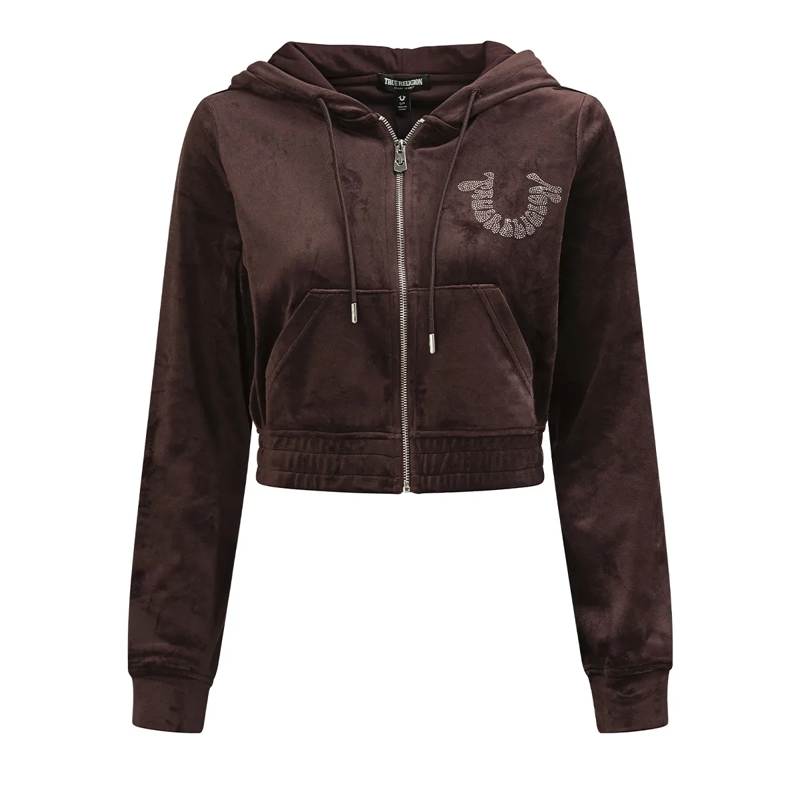 True Religion  Zip-Hoodie braun